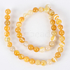 Natural Striped Agate/Banded Agate Round Bead Strands G-E233-14-2