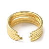 Rack Plating Brass Criss Cross Open Cuff Rings RJEW-K249-03G-3