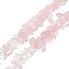 Natural Quartz Crystal & Rose Quartz Beads Strands G-L610-A07-01-1