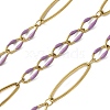 304 Stainless Steel Enamel Link Chains CHS-U003-01G-03-1