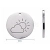 9 Style 304 Stainless Steel Weather Pendants STAS-CJ0001-141-2