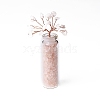 Natural Rose Quartz Chips Tree of Life Decorations DJEW-PW0012-042C-1
