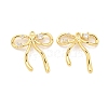 Brass Micro Pave Clear Cubic Zirconia Pendants KK-Z044-36G-1