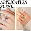 SUNNYCLUE 8Pcs 2 Colors Adjustable Brass Finger Ring Components KK-SC0003-93-5
