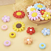 Beadthoven 19Pcs 19 Styles Flower Food Grade Eco-Friendly Silicone Beads SIL-BT0001-05-13