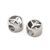 Hollowed 304 Stainless Steel European Beads STAS-M112-01P-3