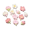 Opaque Resin Peach Blossom Pendants RESI-G093-02-1