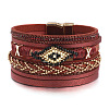 Bohemian Style Imitation Leather Multi-strand Bracelets for Women WG6653F-01-1