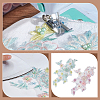  2Pcs 2 Colors 3D Flower Pattern Polyester Embroidered Lace Appliques DIY-NB0010-98-4