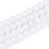 Frosted Opaque Glass Beads Strands GLAA-T032-P6mm-MBB02-2