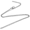 Non-Tarnish 304 Stainless Steel Cable Chain Necklace X-STAS-T040-PJ204-80-1