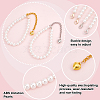   2 Pairs 2 Colors Women's Detachable ABS Plastic Imitation Pearl Beaded Shoe Laces for High Heels FIND-PH0007-46-4