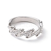 Crystal Rhinestone Oval Bar Finger Ring RJEW-D120-04B-P-2