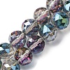 Transparent Electroplate Glass Beads Strands EGLA-N002-34D-F05-1
