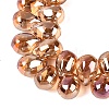 Electroplate Baking Paint Transparent Glass Beads Strands GL-N005-02A-C11-3