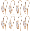 Beebeecraft 20Pcs Brass Earring Hooks KK-BBC0010-88-1