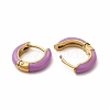 Enamel Hoop Earrings EJEW-G344-02G-03-2