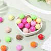 120Pcs 8 Colors Opaque Acrylic Beads MACR-PA0001-10-6
