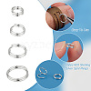 40Pcs 4 Styles 925 Sterling Silver Split Rings STER-PH0001-45-4
