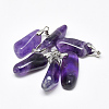 Natural Amethyst Pendants G-S266-03-1