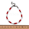 304 Stainless Steel Beaded Bracelets for Women BJEW-M056-05P-4