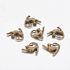 Tibetan Style Alloy Kitten Pendants X-TIBEP-A22092-AB-FF-1