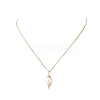 Natural Pearl Pendant Necklace NJEW-JN04309-2