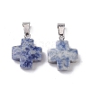 Natural Blue Spot Jasper Pendants G-K359-02P-01-1