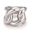 Non-Tarnish 304 Stainless Steel Twist Oval Chunky Ring RJEW-B040-15A-P-2