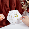 28-Hole Hexagon Acrylic Earring Display Stands EDIS-WH0005-28-3