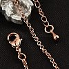 Brass Rolo Chain Bracelets for Women BJEW-G735-05RG-3