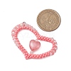 Beaded Heart Charms PALLOY-MZ00439-01-2