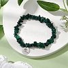 Natural Malachite Stretch Bracelets BJEW-JB11147-08-2