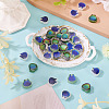 40Pcs 5 Colors Two Tone Glass Beads GLAA-TA0003-37-6