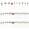 50Pcs 10 Style Garden Theme Iron Head Pins DIY-AB00027-1