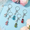 Alloy with Glass Seed Beads Keychain KEYC-MZ00010-2