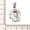 Tibetan Style 304 Stainless Steel Pendants STAS-M334-25AS-3