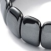 Non-Magnetic Synthetic Hematite Beaded Stretch Bracelets BJEW-H589-02C-2