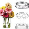 Gorgecraft 15Pcs Galvanized Iron Mason Jar Flower Frog Lid AJEW-GF0007-42-4