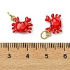 Brass Enamel Pendants X-KK-C143-54A-G-4
