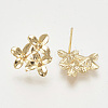 Brass Ear Stud Findings X-KK-T027-108G-2