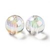 Two Tone UV Plating Rainbow Iridescent Acrylic Beads TACR-D010-03A-3
