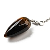 Natural Tiger Eye Bullet Charm G-Q1002-07P-09-2