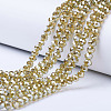 Electroplate Glass Beads Strands EGLA-A034-T6mm-C06-1