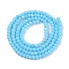 Electroplate Opaque Solid Color Glass Beads Strands EGLA-A044-P1mm-L08-3