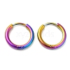 Ion Plating(IP) Titanium Alloy Huggie Hoop Earrings for Women EJEW-A100-01A-RC-1
