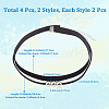 4Pcs 2Styles Alloy Round & Black Velvet Double Layer Choker Necklaces NJEW-WH20002-11A-2