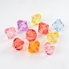 Faceted Bicone Transparent Acrylic Beads DBB16MM-3