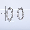 Circular Twisted Brass Hoop Earrings RP9346-4