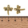 Tibetan Style Dragonfly Alloy Pendants TIBEP-A718-AG-NR-2